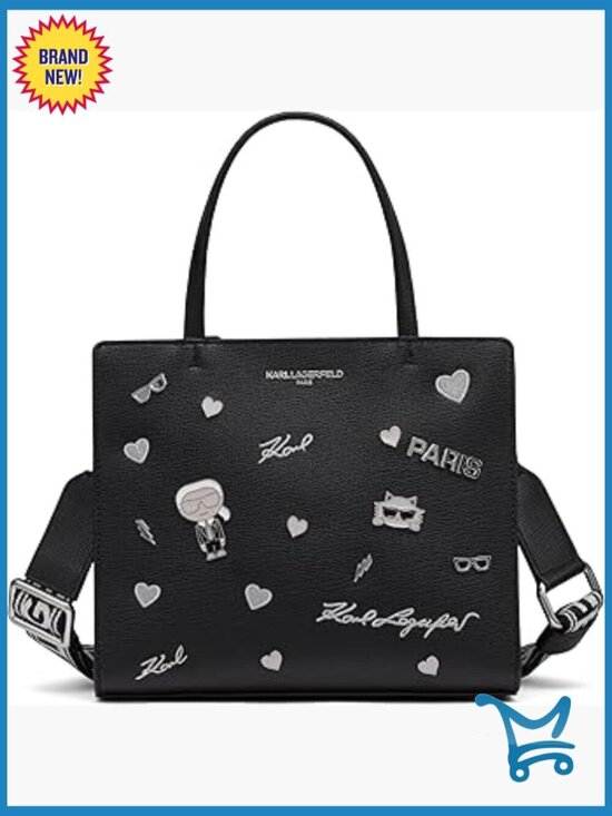 Handbags - Top Handle Satchel with Adjustable Strap, 3 Compartments, Heavyweight PVC